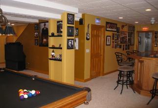 Finished Basement With pool Table Carpentersville IL