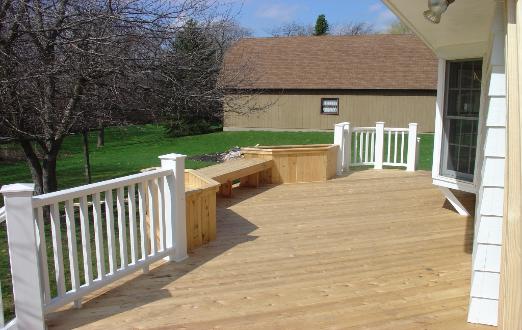 Cedar Deck Composite Rail