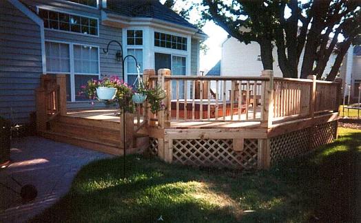 Deck With Built in Hot Tub Fox River Grove