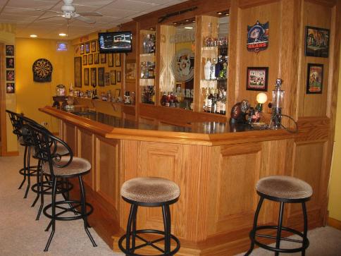 Custom Built Bar Oak Carpentersville IL