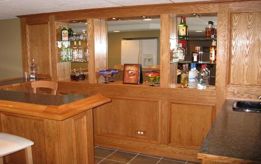 Custom Built Oak Bar Huntley IL