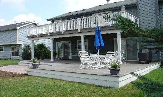 Trex Deck Cedar Rail and patio Round Lake IL