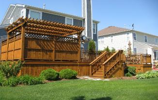Deck With Hot Tub Enclosure and Pergloa Elgin