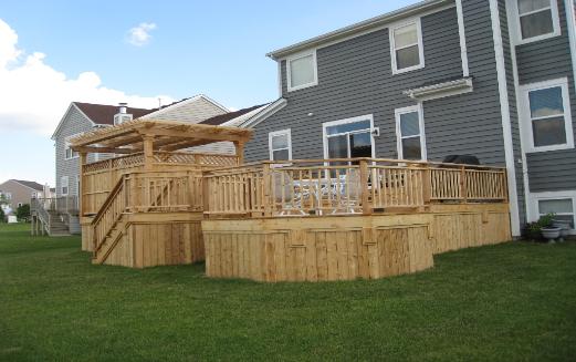 Privacy Pergola around Hot Tub Elgin IL