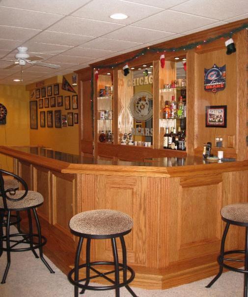Custom Oak Bar Carpentersville IL