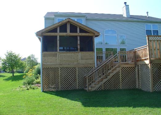 Large Cedar Deck with Screened Room 2 Crystal Lake IL