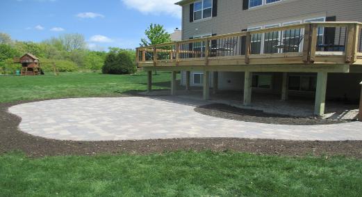 Paver Patio With Deck