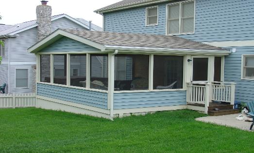 Screened Room With Vinyl Siding Algonquin IL