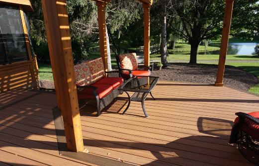 Trex Deck Tiki Torch Decking Spiced Rum Border Carpentersville