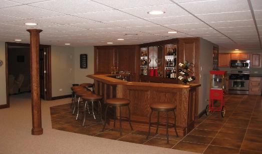 custom basement bar 